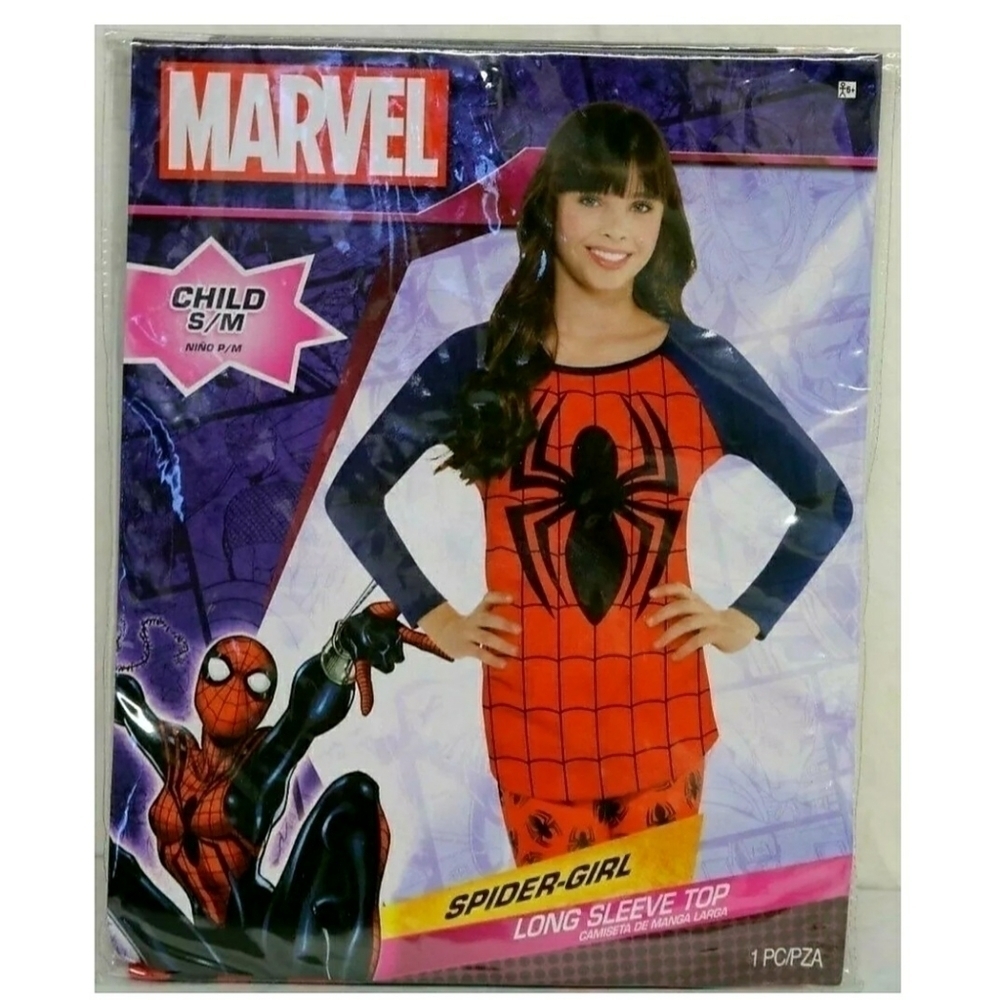 Marvel Spider-Girl Long Sleeve Top Child Small / Medium S/M Halloween Costume - Picture 1 of 2
